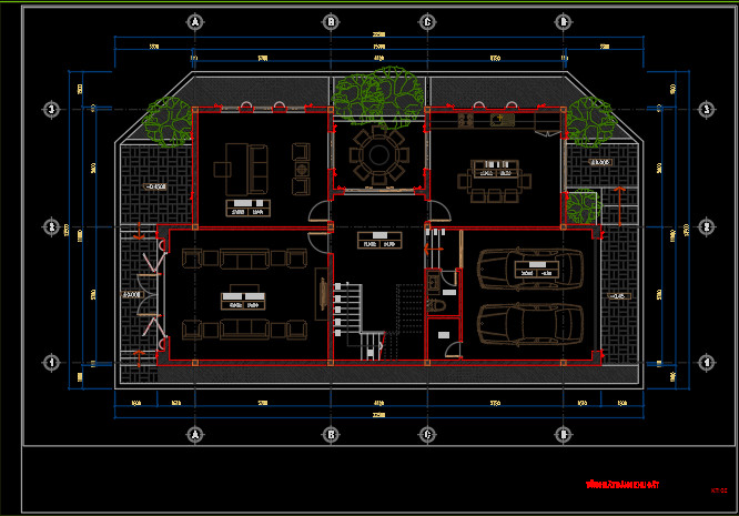 Biệt thự tân cổ điển 3 tầng,nhà 3 tầng 11x19m,biệt thự 3 tầng,bản vẽ  biệt thự 3 tầng đẹp